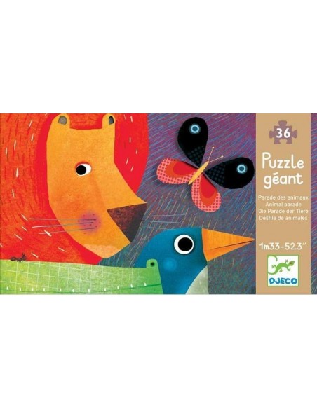 Puzzle Gigante - Desfile de animales - 36 pzs