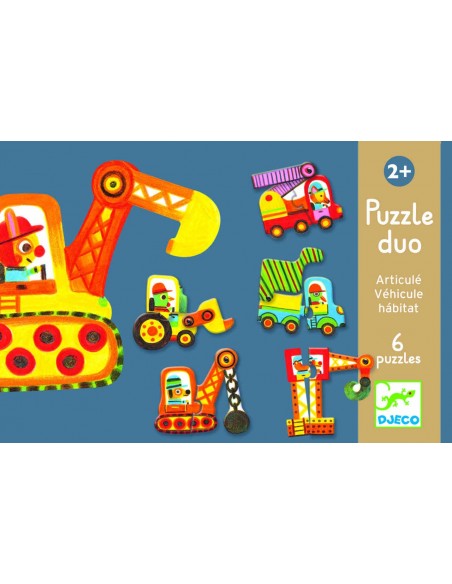 Puzle Duo Vehículos - 2 pzs