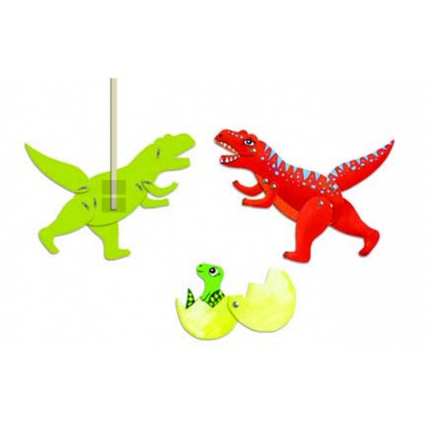 Títeres para colorear - Dinos