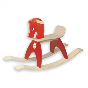 Caballo balancín de madera