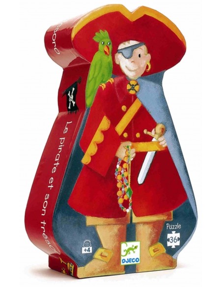 Puzle de silueta de Pirata - 36 pzs