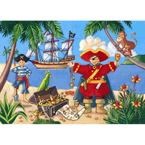 Puzle de silueta de Pirata - 36 pcs