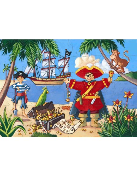 Puzle de silueta de Pirata - 36 pcs