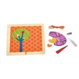 Collage manualidad con telas