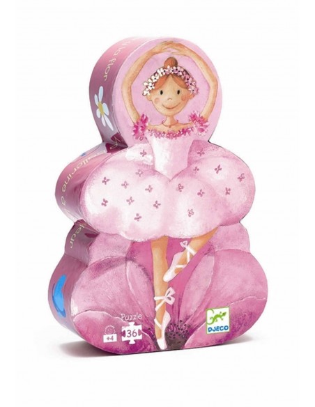 Puzle de silueta de Bailarina - 36 pzs