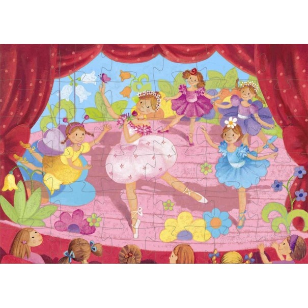 Puzle de silueta de Bailarina - 36 pzs