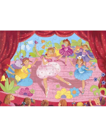 Puzle de silueta de Bailarina - 36 pzs