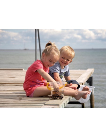 Cubo de Playa Semi-Transparente