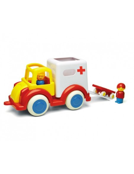 Ambulància de joguina amb 2 personatges