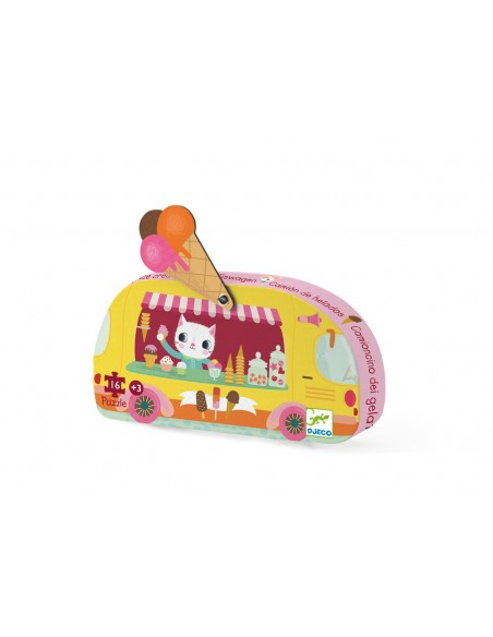 Puzzle Silueta - Camión de los Helados - 16 pzs.