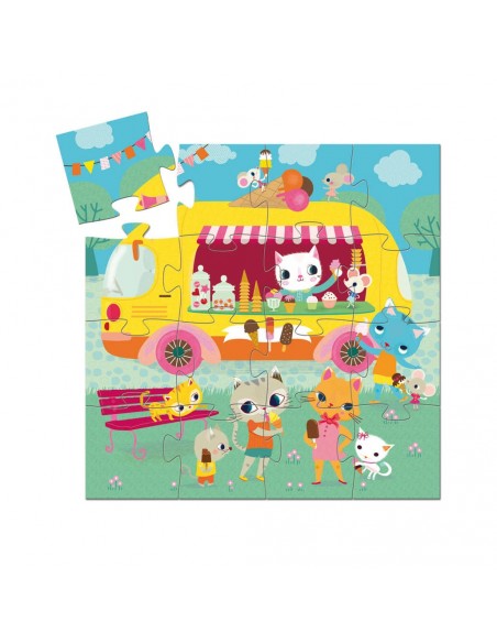 Puzzle Silueta - Camión de los Helados - 16 pzs.