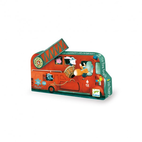 Puzle Silueta - Camió de Bombers - 16 pcs.