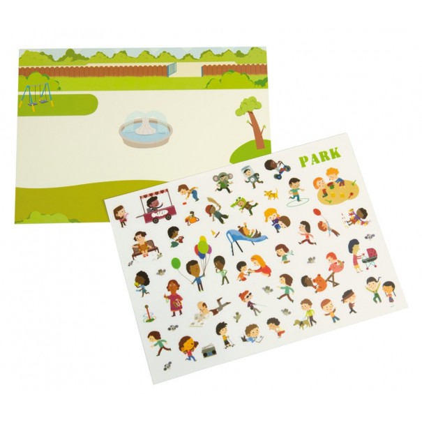 170 Stickers Reutilitzables - La Ciutat