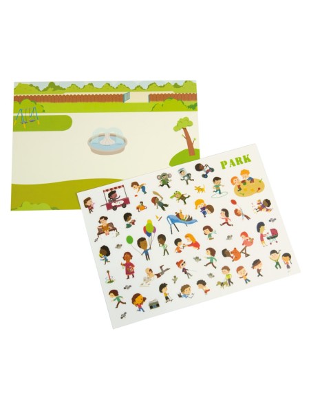 170 Stickers Reutilizables - La Ciudad