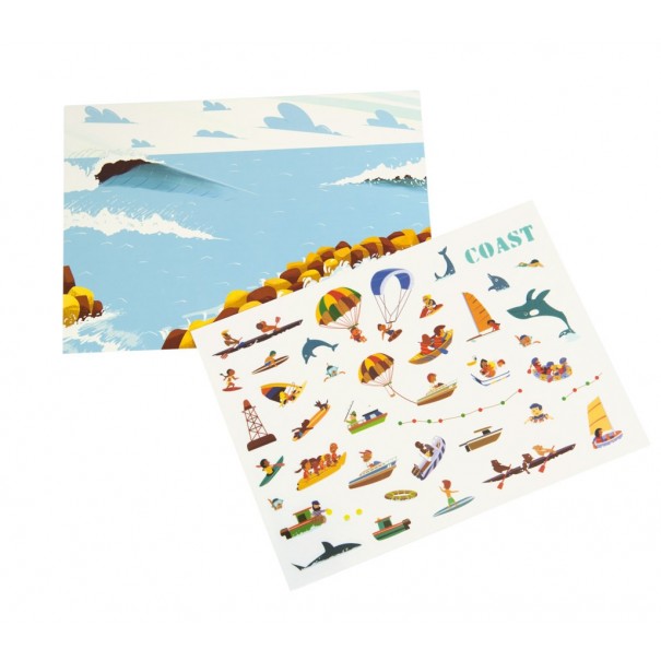 170 Stickers Reutilizables - La Ciudad