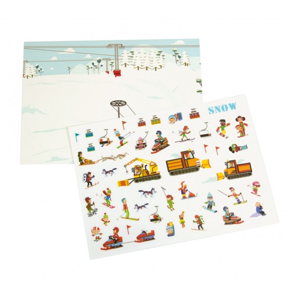 170 Stickers Reutilizables - La Ciudad