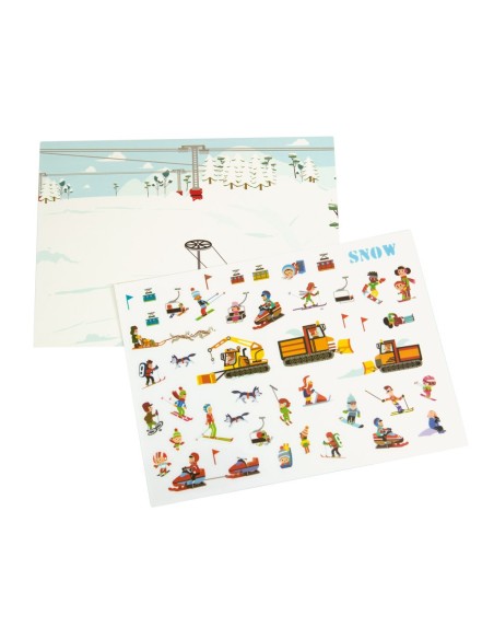 170 Stickers Reutilizables - La Ciudad