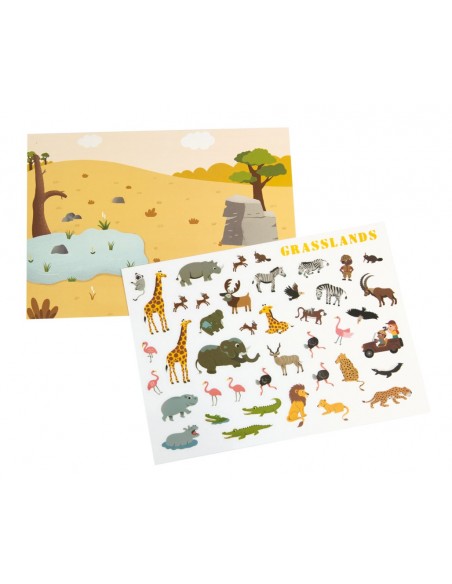 200 Stickers Reutilitzables - Els Animals