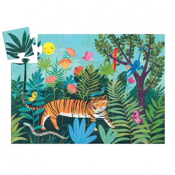 Puzle de silueta - Tigre 24 pcs.