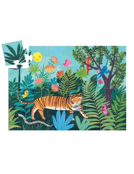 Puzle de silueta - Tigre 24 pzs.