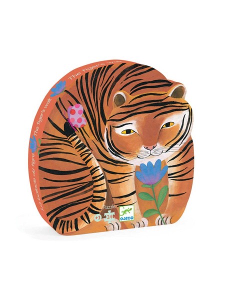 Puzle de silueta - Tigre 24 pcs.