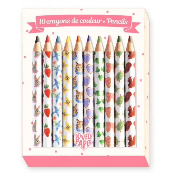 Lovely Paper - 10 Mini Lápices Aiko