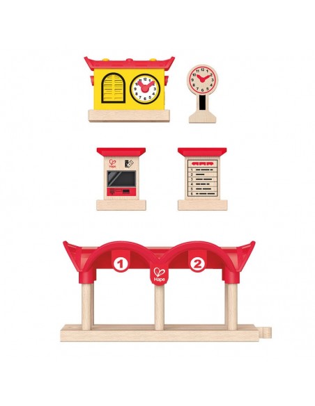 Estación de Tren de Madera con Luz y Sonido