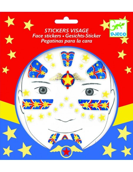 Stickers para la cara - Super Héroe