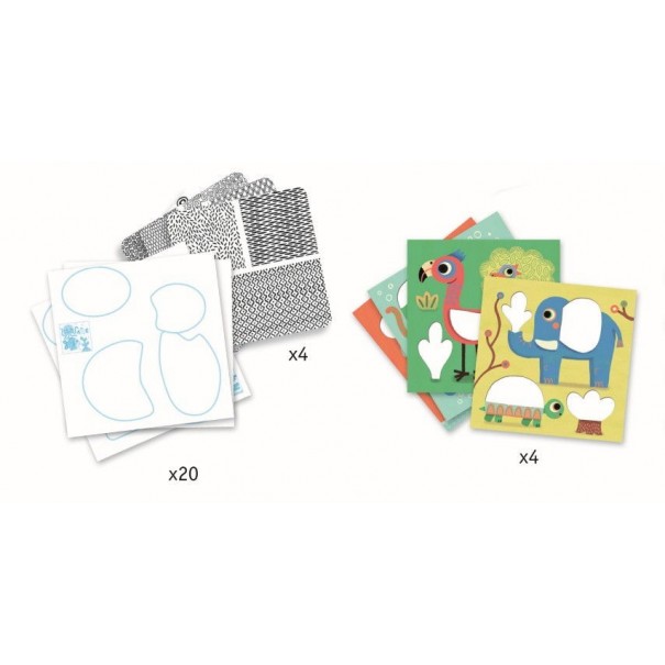 Joc d'acolorir amb patrons -Els amics...