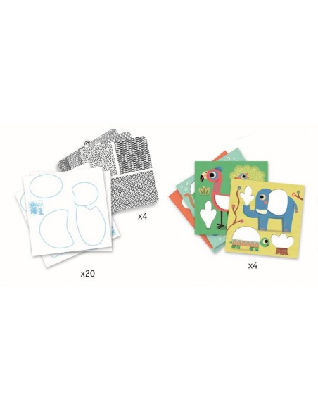 Joc d'acolorir amb patrons -Els amics de Magali-