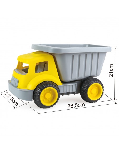 Camión volquete carga y descarga