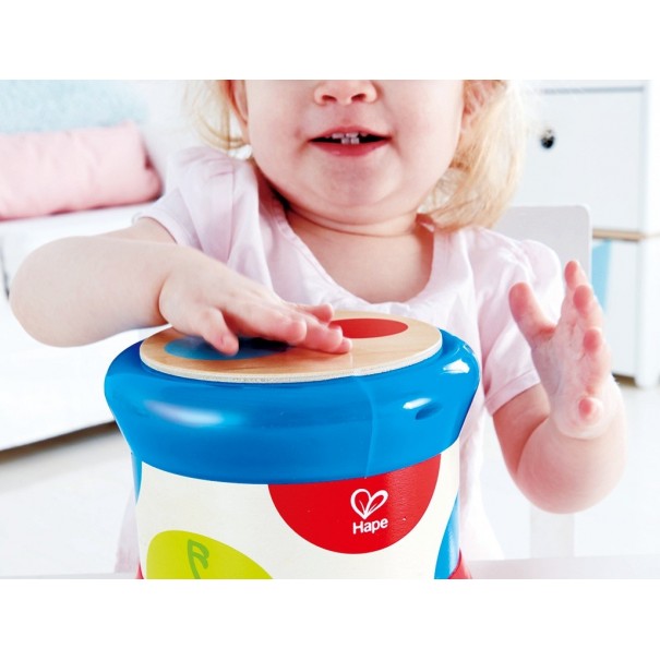Tambor de fusta Hape amb llum i so