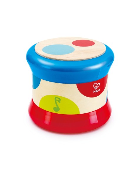 Tambor de madera Hape con luz y sonido 