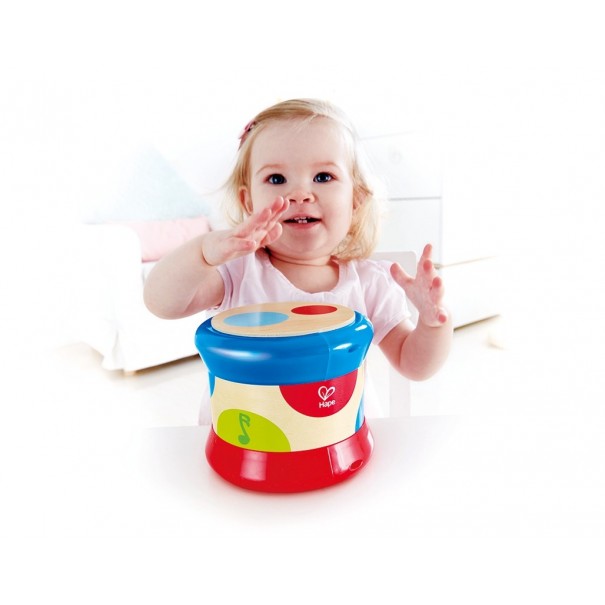 Tambor de madera Hape con luz y sonido 