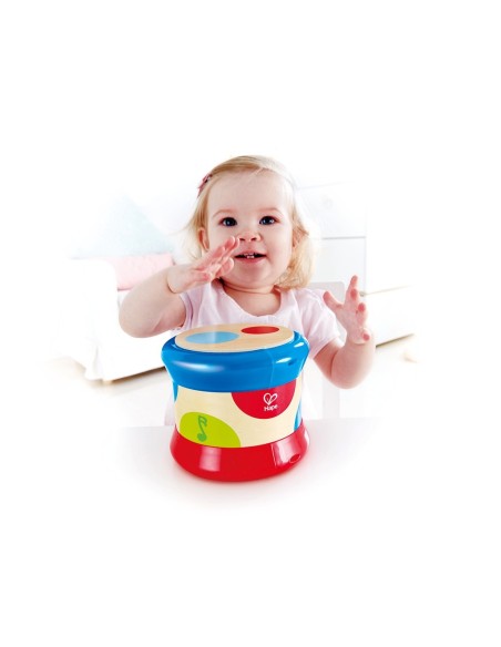 Tambor de madera Hape con luz y sonido 