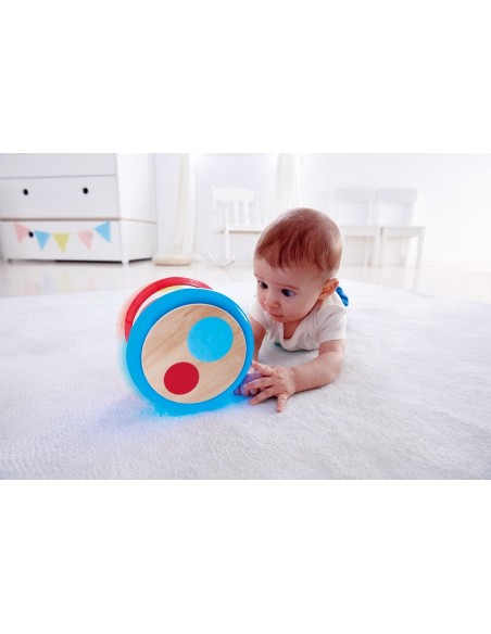 Tambor de madera Hape con luz y sonido 