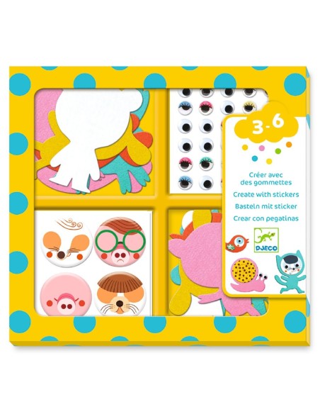 Crea animales con stickers