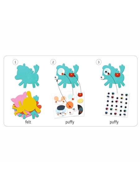 Crea animales con stickers