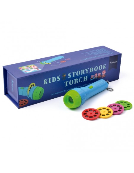 Linterna proyector de 4 cuentos