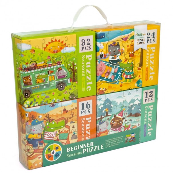 4 puzles progressius - Estacions