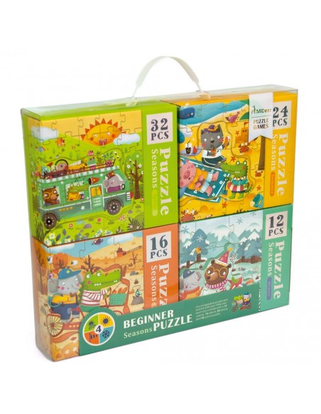 4 puzles progressius - Estacions