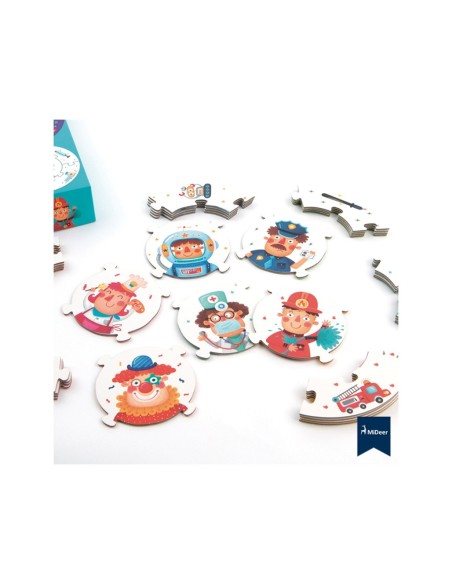 6 puzles de las profesiones 5 pzs.