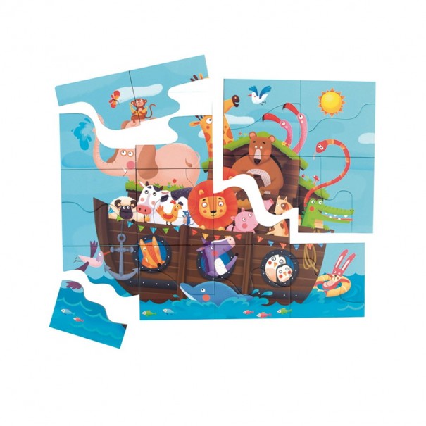 Puzle reversible Arca de Noè - 24 pcs