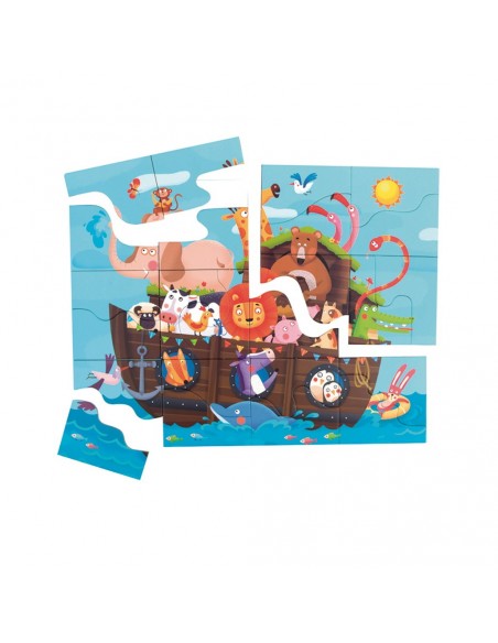 Puzle reversible Arca de Noè - 24 pcs
