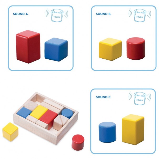 Construcción de madera con 3 sonidos
