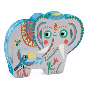 Puzle Silueta - Elefante...