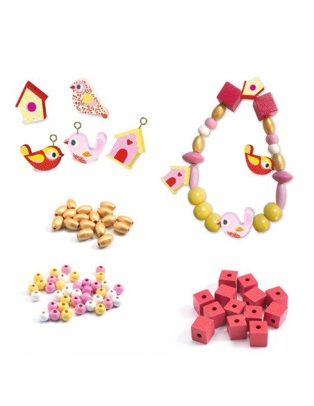 Perles de Fusta - Ocells