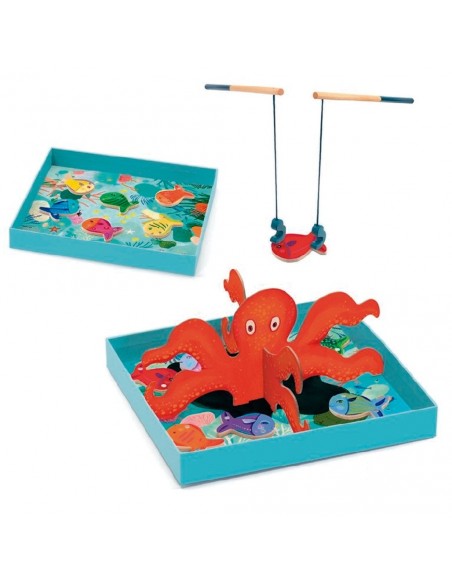 Octopus, juego de pesca, habilidad y cooperación.