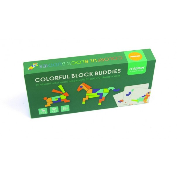 Tangram de Fusta Buddies - 21 pcs.