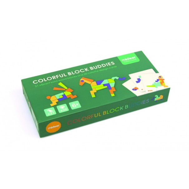 Tangram de Madera Buddies - 21 pzs.